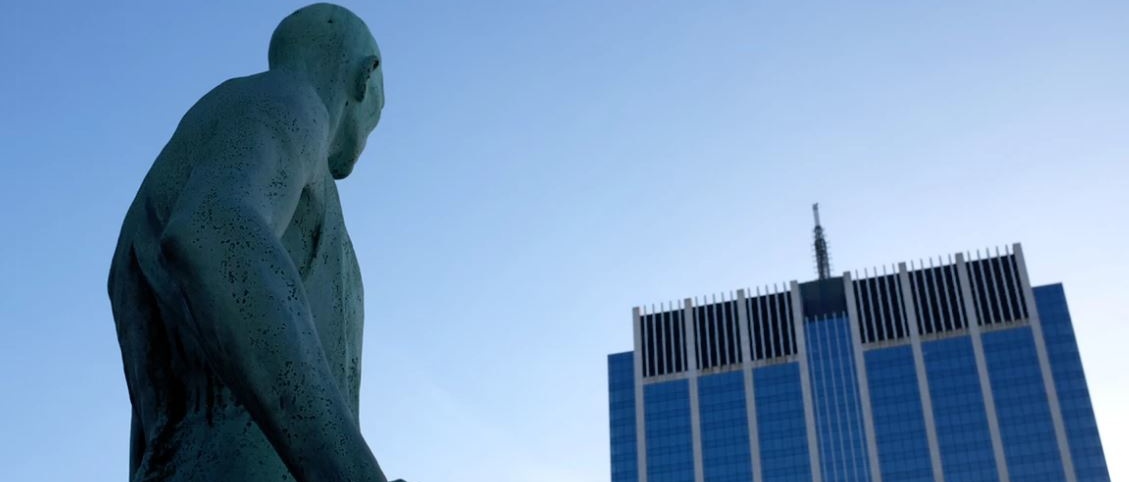 Statue and blue sky