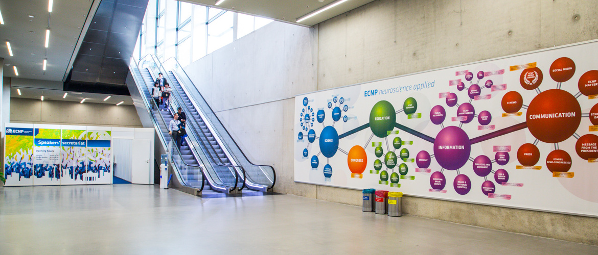 People arriving for the 2nd day of ECNP 2014