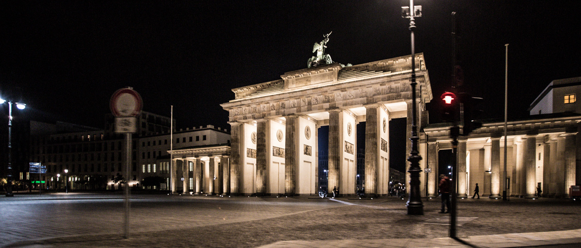 Brandenburg Gate in Berlin at night ECNP