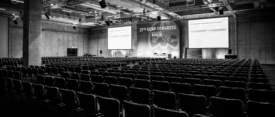 Empty congress hall at ECNP 2014